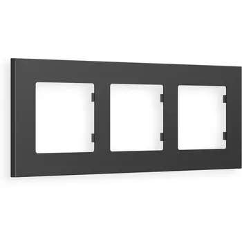 Рамка Ambrella Volt ALFA Qubi (Графит Мягкое касание) 3-ая AF250803