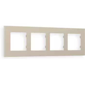 Рамка Ambrella Volt ALFA Qubi (Серо-бежевый матовый) 4-ая AF250364