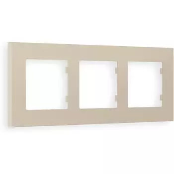 Рамка Ambrella Volt ALFA Qubi (Серо-бежевый матовый) 3-ая AF250363