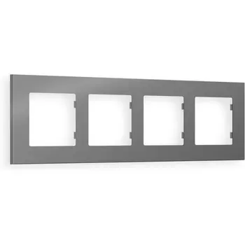 Рамка Ambrella Volt ALFA Qubi (Сталь матовый) 4-ая AF250504