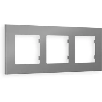 Рамка Ambrella Volt ALFA Qubi (Сталь матовый) 3-ая AF250503