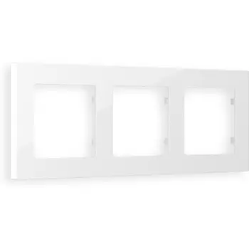 Рамка Ambrella Volt ALFA Techno (Белый глянец) 3-ая AF220103