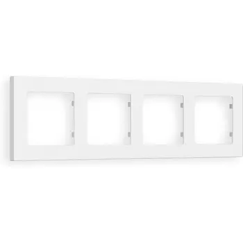 Рамка Ambrella Volt ALFA Techno (Белый матовый) 4-ая AF220124