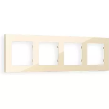 Рамка Ambrella Volt ALFA Techno (Бежевый глянец) 4-ая AF220304