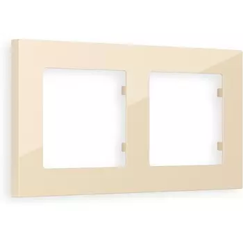 Рамка Ambrella Volt ALFA Techno (Бежевый глянец) 2-ая AF220302