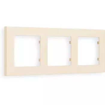 Рамка Ambrella Volt ALFA Techno (Бежевый матовый) 3-ая AF220333