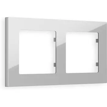 Рамка Ambrella Volt ALFA Techno (Серебро глянец) 2-ая AF220402