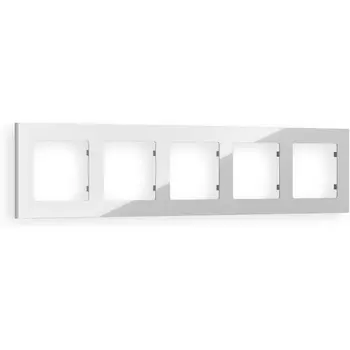 Рамка Ambrella Volt ALFA Techno (Серебро глянец) 5-ая AF220405