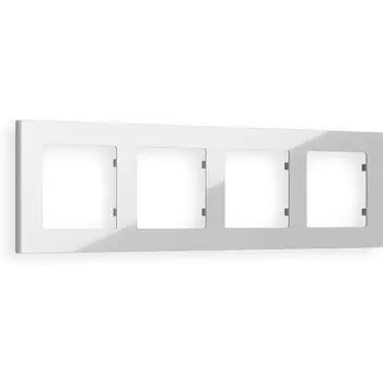 Рамка Ambrella Volt ALFA Techno (Серебро глянец) 4-ая AF220404