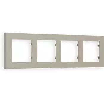 Рамка Ambrella Volt ALFA Techno (Серо-бежевый матовый) 4-ая AF220364