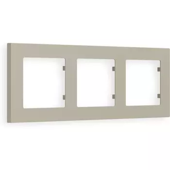 Рамка Ambrella Volt ALFA Techno (Серо-бежевый матовый) 3-ая AF220363