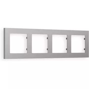 Рамка Ambrella Volt ALFA Techno (Сталь матовый) 4-ая AF220504