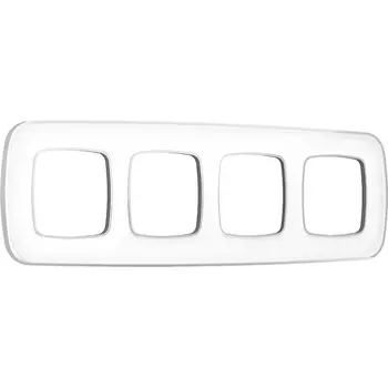 Рамка Ambrella Volt OMEGA Coint (Белый Стекло органическое/Серебро) 4-ая OF640134