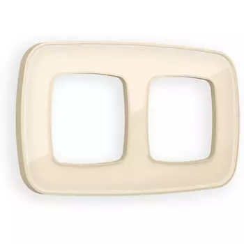 Рамка Ambrella Volt OMEGA Coint (Бежевый Стекло органическое) 2-ая OF640302