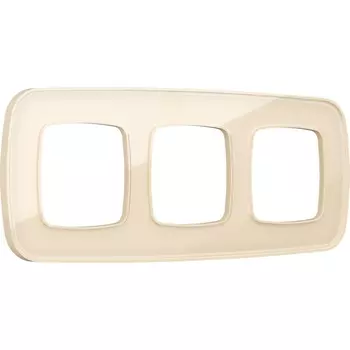 Рамка Ambrella Volt OMEGA Coint (Бежевый Стекло органическое) 3-ая OF640303