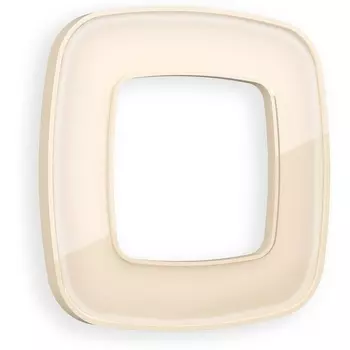 Рамка Ambrella Volt OMEGA Coint (Бежевый Стекло органическое) 1-ая OF640301