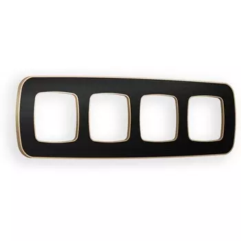 Рамка Ambrella Volt OMEGA Coint (Черный Стекло органическое/Шампань) 4-ая OF640544