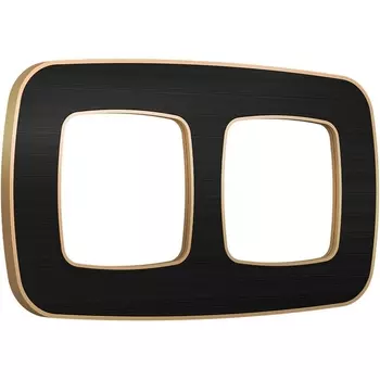 Рамка Ambrella Volt OMEGA Coint (Черный Стекло органическое/Шампань) 2-ая OF640542