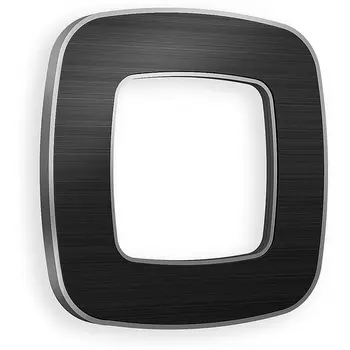 Рамка Ambrella Volt OMEGA Coint (Черный Стекло органическое/Сталь) 1-ая OF640531