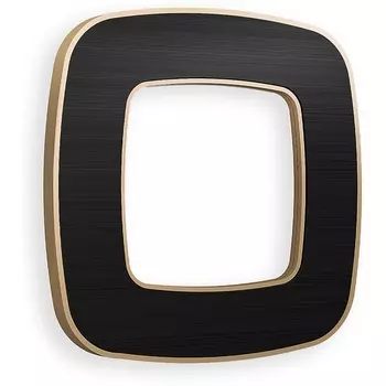 Рамка Ambrella Volt OMEGA Coint (Черный Стекло органическое/Шампань) 1-ая OF640541