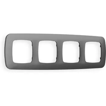 Рамка Ambrella Volt OMEGA Ecta (Антрацит серый) 4-ая OF140654