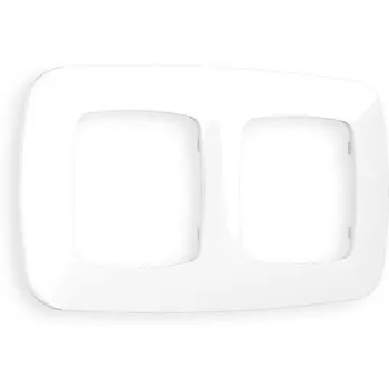 Рамка Ambrella Volt OMEGA Ecta (Белый глянец) 2-ая OF140102