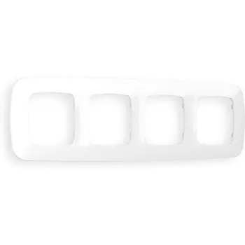 Рамка Ambrella Volt OMEGA Ecta (Белый глянец) 4-ая OF140104