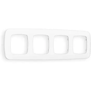 Рамка Ambrella Volt OMEGA Ecta (Белый матовый) 4-ая OF140124