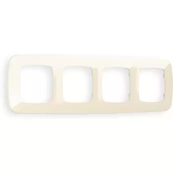 Рамка Ambrella Volt OMEGA Ecta (Бежевый глянец) 4-ая OF140304