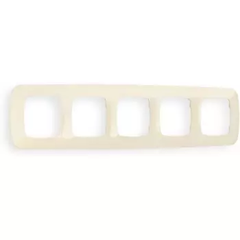 Рамка Ambrella Volt OMEGA Ecta (Бежевый глянец) 5-ая OF140305