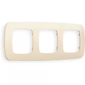 Рамка Ambrella Volt OMEGA Ecta (Бежевый матовый) 3-ая OF140333