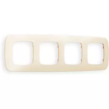 Рамка Ambrella Volt OMEGA Ecta (Бежевый матовый) 4-ая OF140334