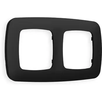 Рамка Ambrella Volt OMEGA Ecta (Черный матовый) 2-ая OF140702