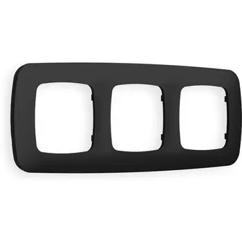 Рамка Ambrella Volt OMEGA Ecta (Черный матовый) 3-ая OF140703