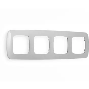 Рамка Ambrella Volt OMEGA Ecta (Серебро глянец) 4-ая OF140404