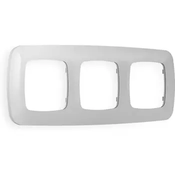 Рамка Ambrella Volt OMEGA Ecta (Серебро глянец) 3-ая OF140403