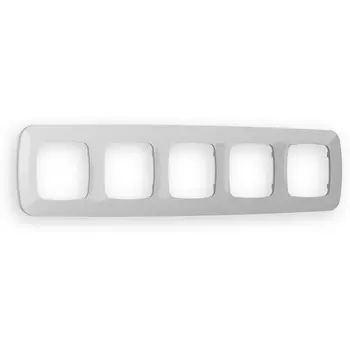 Рамка Ambrella Volt OMEGA Ecta (Серебро глянец) 5-ая OF140405