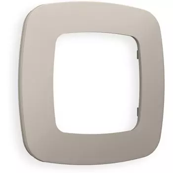 Рамка Ambrella Volt OMEGA Ecta (Серо-бежевый матовый) 1-ая OF140361