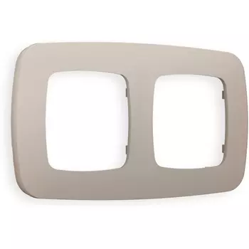 Рамка Ambrella Volt OMEGA Ecta (Серо-бежевый матовый) 2-ая OF140362