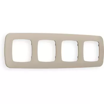 Рамка Ambrella Volt OMEGA Ecta (Серо-бежевый матовый) 4-ая OF140364