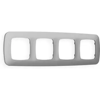 Рамка Ambrella Volt OMEGA Ecta (Сталь матовый) 4-ая OF140504