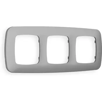 Рамка Ambrella Volt OMEGA Ecta (Сталь матовый) 3-ая OF140503