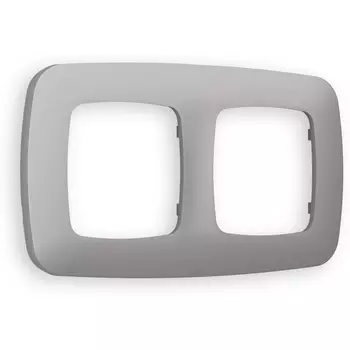 Рамка Ambrella Volt OMEGA Ecta (Сталь матовый) 2-ая OF140502