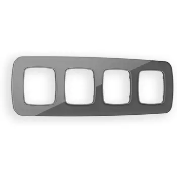Рамка Ambrella Volt OMEGA Radian (Антрацит серый Стекло органическое) 4-ая OF320654