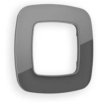 Рамка Ambrella Volt OMEGA Radian (Антрацит серый Стекло органическое) 1-ая OF320651