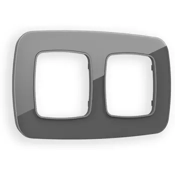 Рамка Ambrella Volt OMEGA Radian (Антрацит серый Стекло органическое) 2-ая OF320652