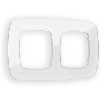 Рамка Ambrella Volt OMEGA Radian (Белый Стекло закаленное натуральное) 2-ая OF350102