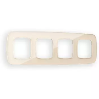 Рамка Ambrella Volt OMEGA Radian (Бежевый Стекло закаленное натуральное) 4-ая OF350304