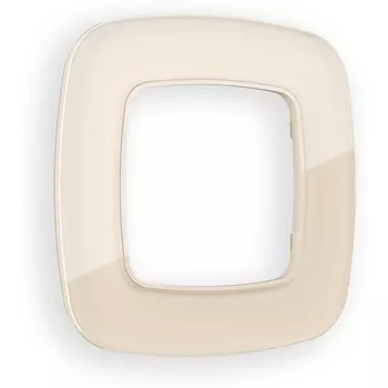 Рамка Ambrella Volt OMEGA Radian (Бежевый Стекло органическое) 1-ая OF320301