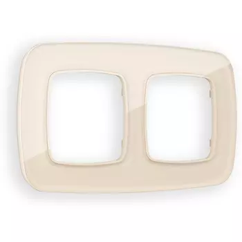 Рамка Ambrella Volt OMEGA Radian (Бежевый Стекло органическое) 2-ая OF320302